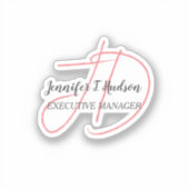 書道トレンディークラシカル文字モノグラム シール (正面)