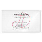 書道トレンディークラシカル文字モノグラム マグネット名刺 (正面)