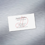 書道トレンディークラシカル文字モノグラム マグネット名刺 (インサイチュ)