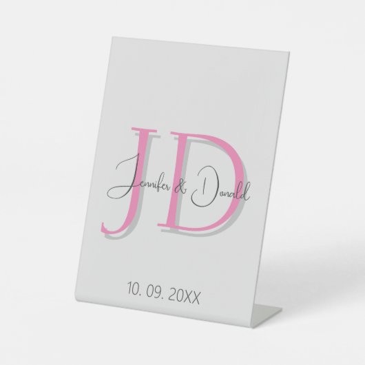 書道トレンディークラシカル文字モノグラム 台座サイン (正面)