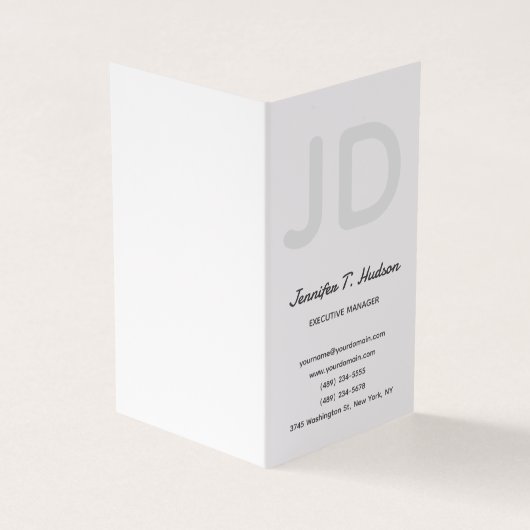 書道トレンディークラシカル文字モノグラム 名刺 (外部)