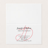 書道トレンディークラシカル文字モノグラム 名刺 (外部フラット)