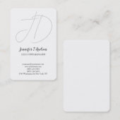 書道トレンディークラシカル文字モノグラム 名刺 (正面/裏面)