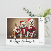 書道ハッピーハウリおもしろいデイズペット犬の写真 シーズンカード (スタンド正面)