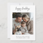 書道ハッピーハウリデイズドッググリーティングフォト シーズンカード (正面)