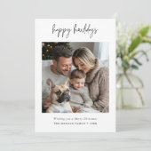 書道ハッピーハウリデイズドッググリーティングフォト シーズンカード (スタンド正面)