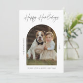 書道ハッピーハウリデークリスマスドッグフォトキッド シーズンカード (スタンド正面)