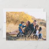 書道ハッピーホリデー写真カード 招待状 (正面)