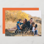 書道ハッピーホリデー写真カード 招待状 (正面/裏面)