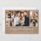 書道ハッピー感謝祭クラフト5写真 シーズンカード (正面)