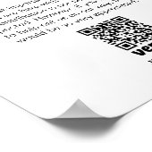 書道ハネムーン基金QRコード記号 ポスター (角)