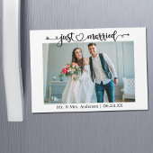 書道ハートたった今結婚しました結婚のマグネットカード