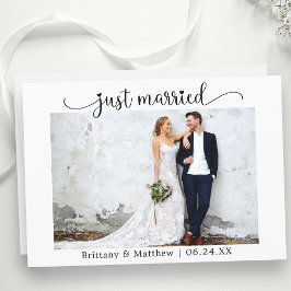 書道ハートたった今結婚しました結婚写真 案内状