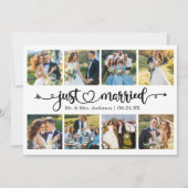 書道ハートたった今結婚しました8結婚写真 案内状 (正面)