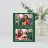 書道ハートもっと応援グリーン2フォトホリデー ポストカード (スタンド正面)