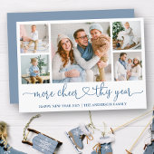 書道ハートもっと応援5写真ほこりっぽい青 シーズンカード