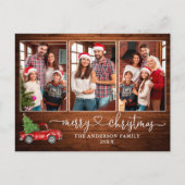 書道ハートウッド3フォトクリスマストラック ポストカード (正面)