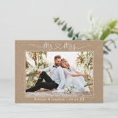 書道ハートクラフト夫妻結婚の写真 サンキューカード (スタンド正面)