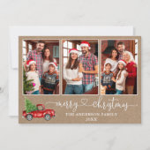 書道ハートクラフト3フォトクリスマストラック シーズンカード (正面)