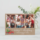 書道ハートクラフト3フォトクリスマストラック シーズンカード (スタンド正面)