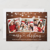 書道ハートクリスマスウッドライト3写真 シーズンカード (正面)