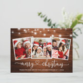 書道ハートクリスマスウッドライト3写真 シーズンカード (スタンド正面)