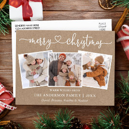 書道ハートクリスマスクラフト3写真 ポストカード