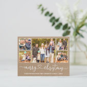 書道ハートクリスマスクラフト5フォトホリデー ポストカード (スタンド正面)