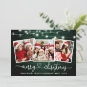 書道ハートクリスマスグリーンウッドライト シーズンカード (スタンド正面)