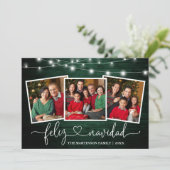 書道ハートグリーンウッドライトフェリーズNavidad シーズンカード (スタンド正面)