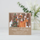 書道ハートスクリプトクリスマスクラフトスクエア シーズンカード (スタンド正面)