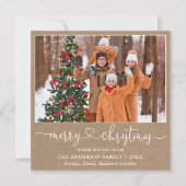 書道ハートスクリプトクリスマスクラフトスクエア シーズンカード (正面)