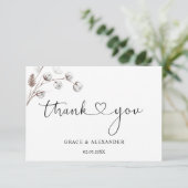 書道ハートス結婚クリプトありがとう サンキューカード (スタンド正面)