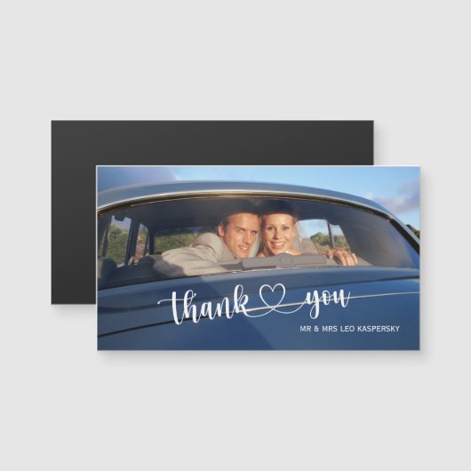 書道ハートス結婚クリプトの写真ありがとう (正面/裏面)