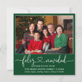 書道ハートフェリズナビダースクエアグリーン シーズンカード (正面)