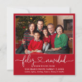 書道ハートフェリズナヴィダスクエアレッド シーズンカード (正面)