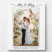 書道ハートミセス結婚の写真 フォトプラーク (正面)