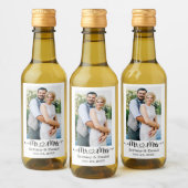 書道ハートミセス結婚ズミニ ワインラベル (ボトル)