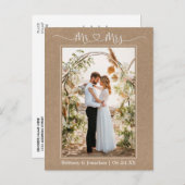 書道ハートミセス・フォトクラフトありがとう ポストカード (正面/裏面)