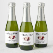 書道ハートミセス・フローラ結婚ズ・ミニ スパークリングワインラベル (ボトル)