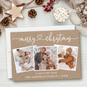 書道ハートメリークリスマスクラフト3写真 シーズンカード