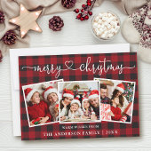 書道ハートメリークリスマスプレド3写真 シーズンカード