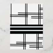 書道ハートモダン線結婚の押し 箔招待状 (裏面)