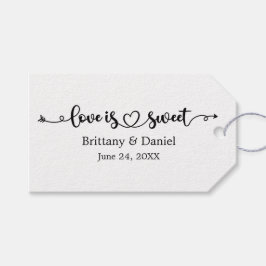書道ハートラブイズスウィート結婚式の引き出物 ギフトタグ