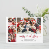 書道ハートレッドクリスマス4枚の写真 シーズンカード (スタンド正面)