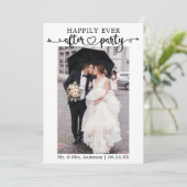 書道ハート写真がパーティー後ずっと楽しく 案内状 (スタンド正面)