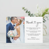 書道ハート写結婚真のサンキューカード サンキューカード (スタンド正面)