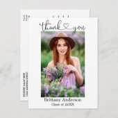 書道ハート卒業ありがとう ポストカード (正面/裏面)