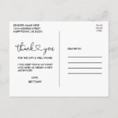 書道ハート卒業感謝写真 ポストカード (裏面)