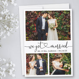 書道ハート得We結婚した 3結婚枚 案内状